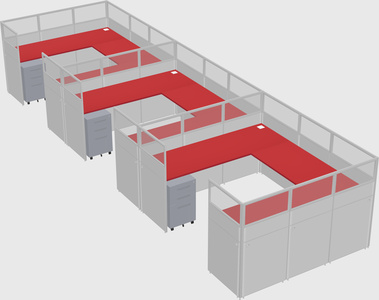 U-shaped cubicle