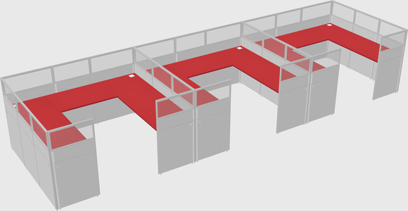 U-shaped cubicle