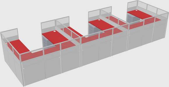 U-shaped cubicle