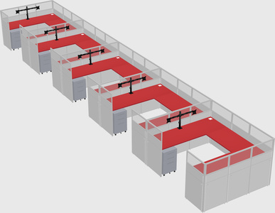 U-shaped cubicle