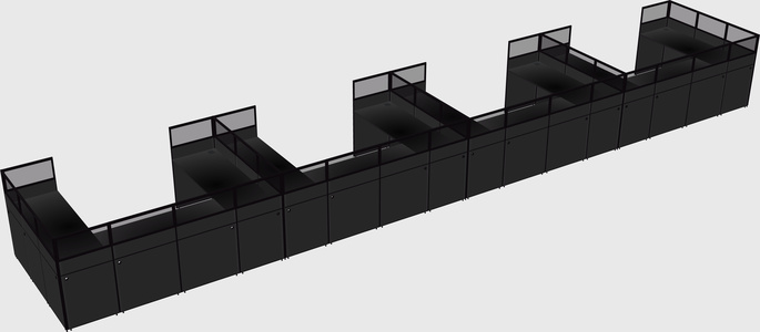 U-shaped cubicle