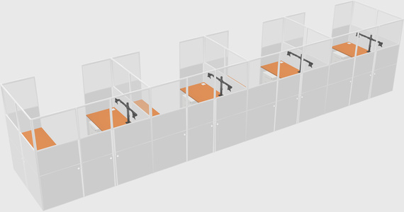 U-shaped cubicle