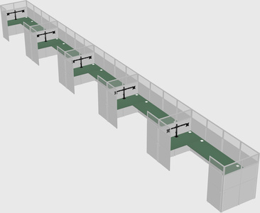 U-shaped cubicle
