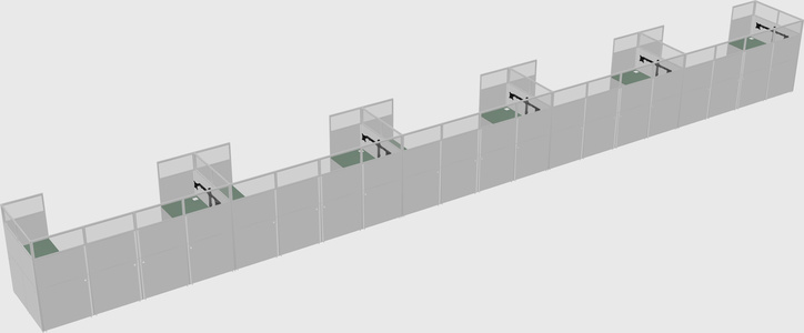 U-shaped cubicle