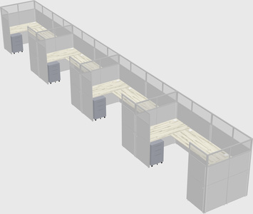 U-shaped cubicle
