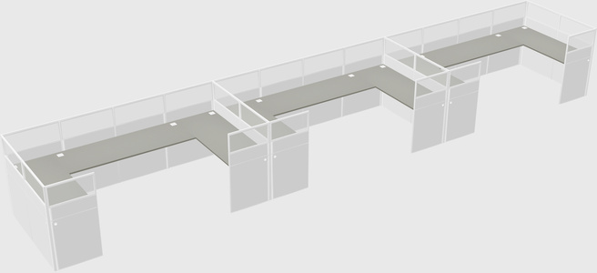 U-shaped cubicle