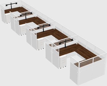 U-shaped cubicle