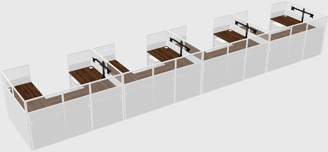 U-shaped cubicle