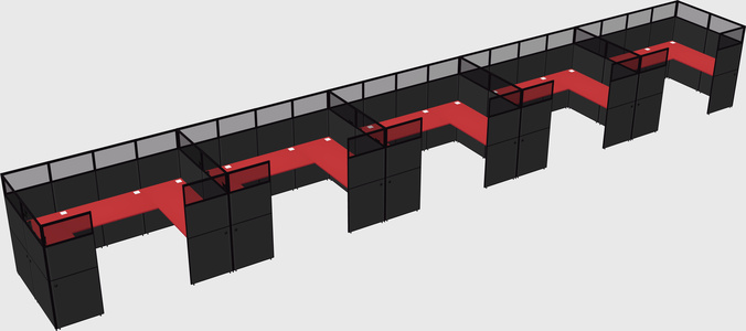 U-shaped cubicle