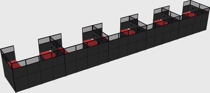 U-shaped cubicle