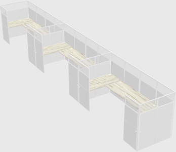 U-shaped cubicle
