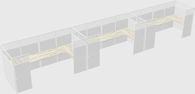 U-shaped cubicle