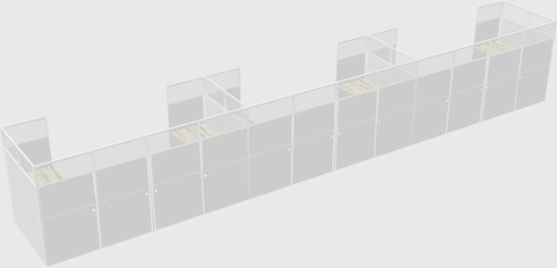 U-shaped cubicle