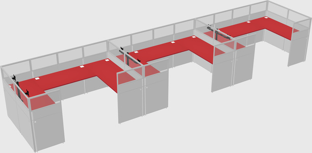 U-shaped cubicle
