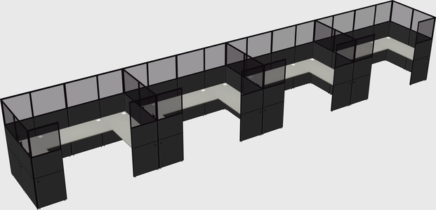 U-shaped cubicle