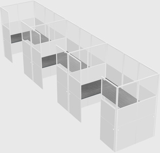 U-shaped cubicle