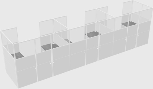 U-shaped cubicle
