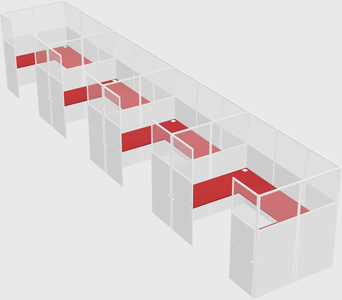 U-shaped cubicle