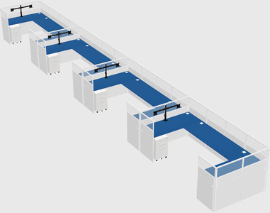 U-shaped cubicle