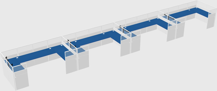U-shaped cubicle