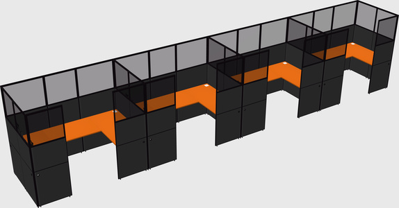 U-shaped cubicle