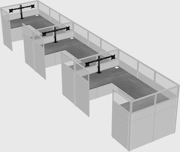 U-shaped cubicle