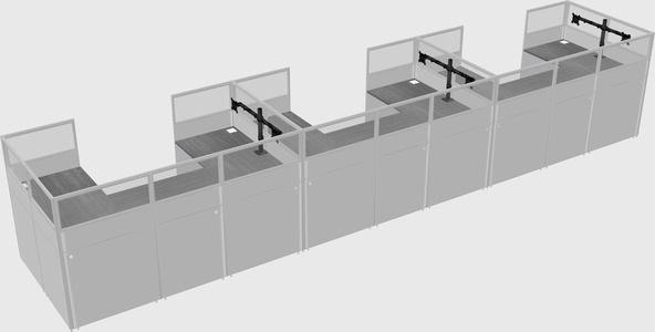 U-shaped cubicle