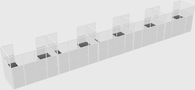 U-shaped cubicle