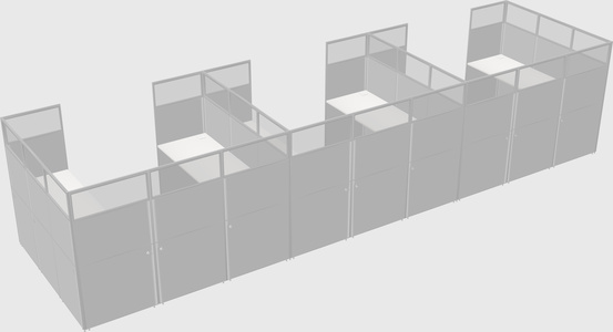 U-shaped cubicle