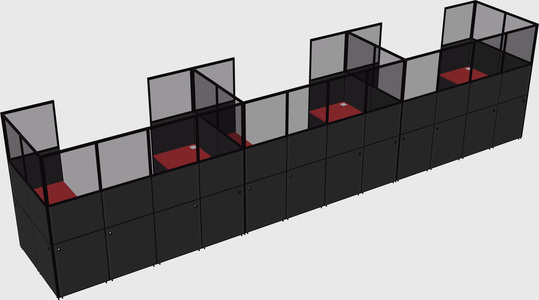 U-shaped cubicle