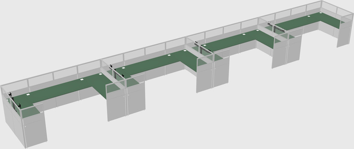 U-shaped cubicle