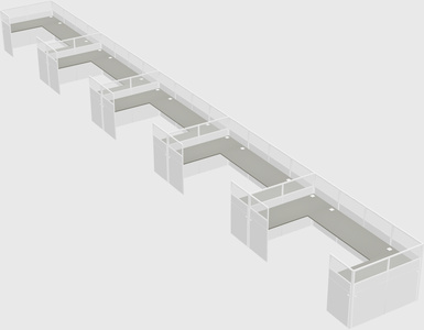 U-shaped cubicle