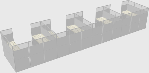 U-shaped cubicle