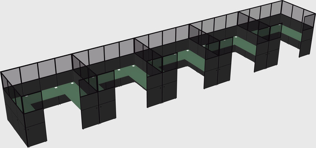 U-shaped cubicle