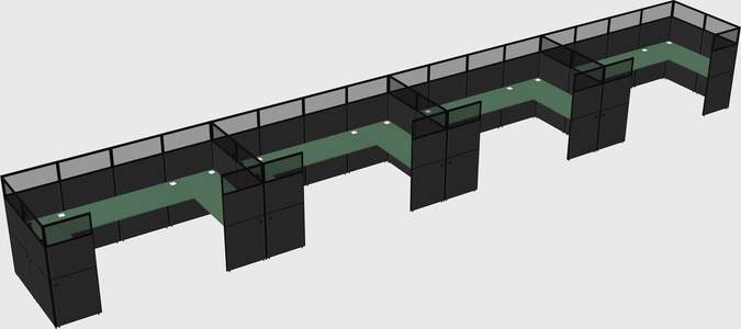U-shaped cubicle