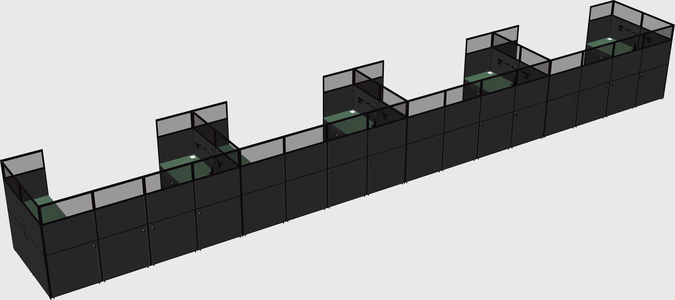U-shaped cubicle