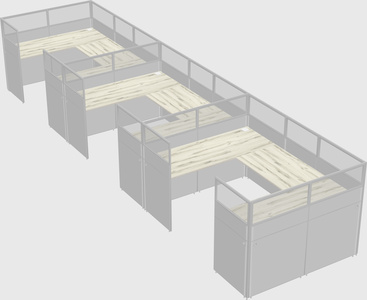 U-shaped cubicle