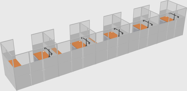 U-shaped cubicle