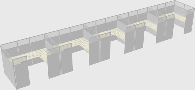 Cabine en u