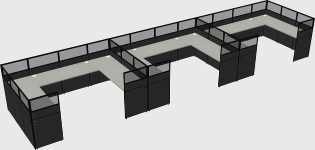 U-shaped cubicle