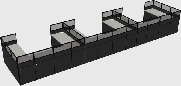 U-shaped cubicle