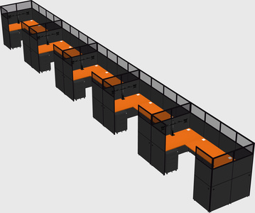 U-shaped cubicle