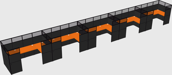 U-shaped cubicle