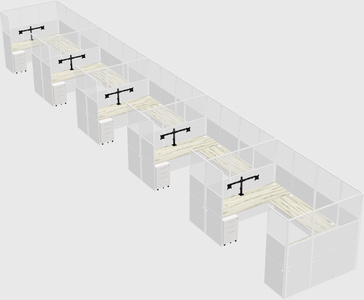 U-shaped cubicle