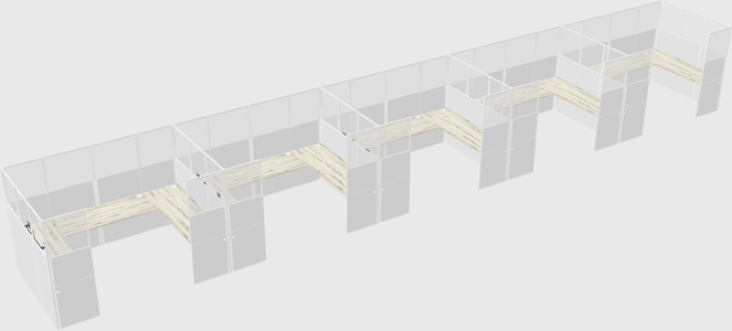 U-shaped cubicle