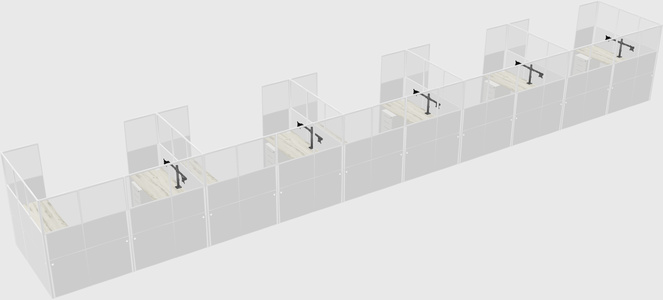 U-shaped cubicle