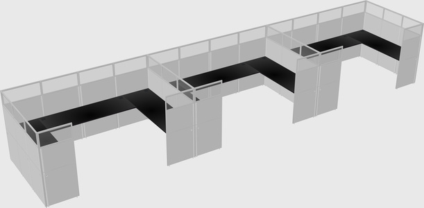 U-shaped cubicle