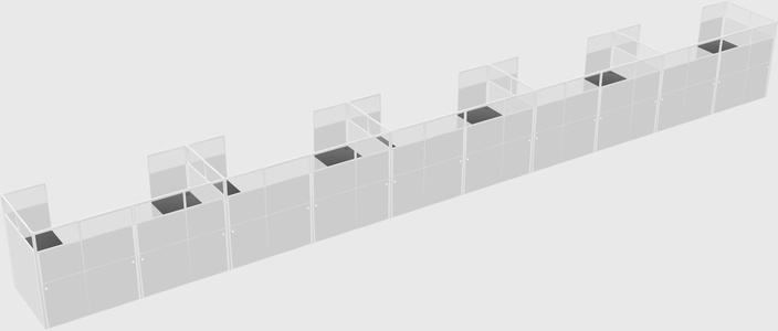 U-shaped cubicle