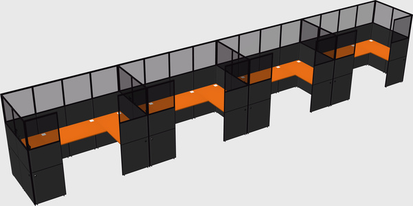 U-shaped cubicle