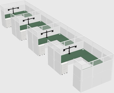 U-shaped cubicle